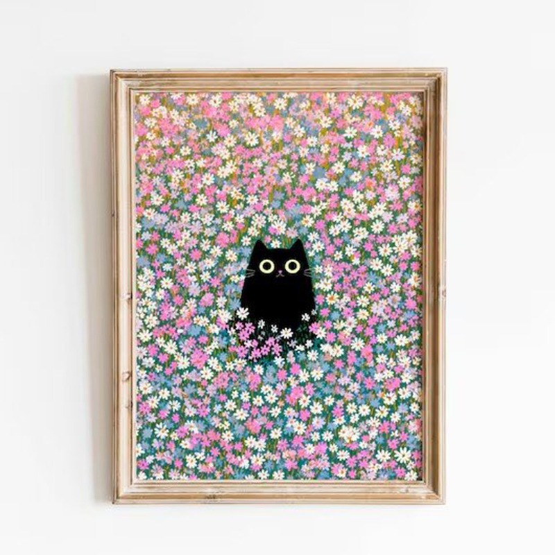 Abstract Oil Painting - Claude Monet Artworks Interesting Cute Black