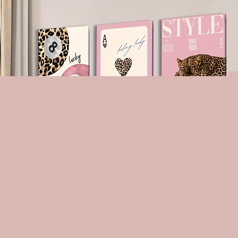 Home Decor Brand - 3pcs Leopard Cheetah Canvas Wall Art