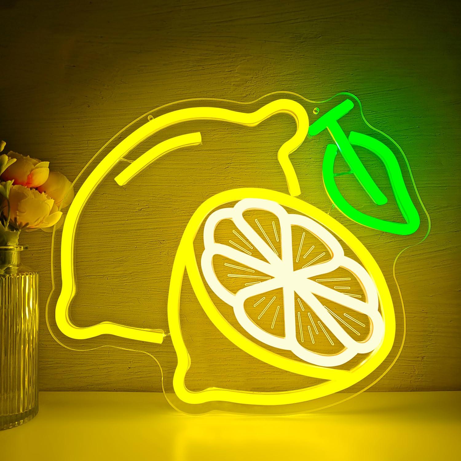 Home Decor Light - Lemon Neon Sign Dimmable LED Light