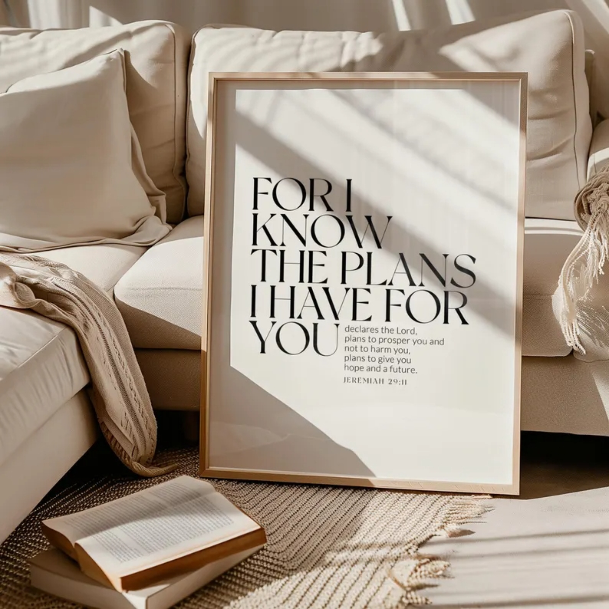 Home Decor Foto - Bible Jeremiah 29:11Christian Wall Art Print