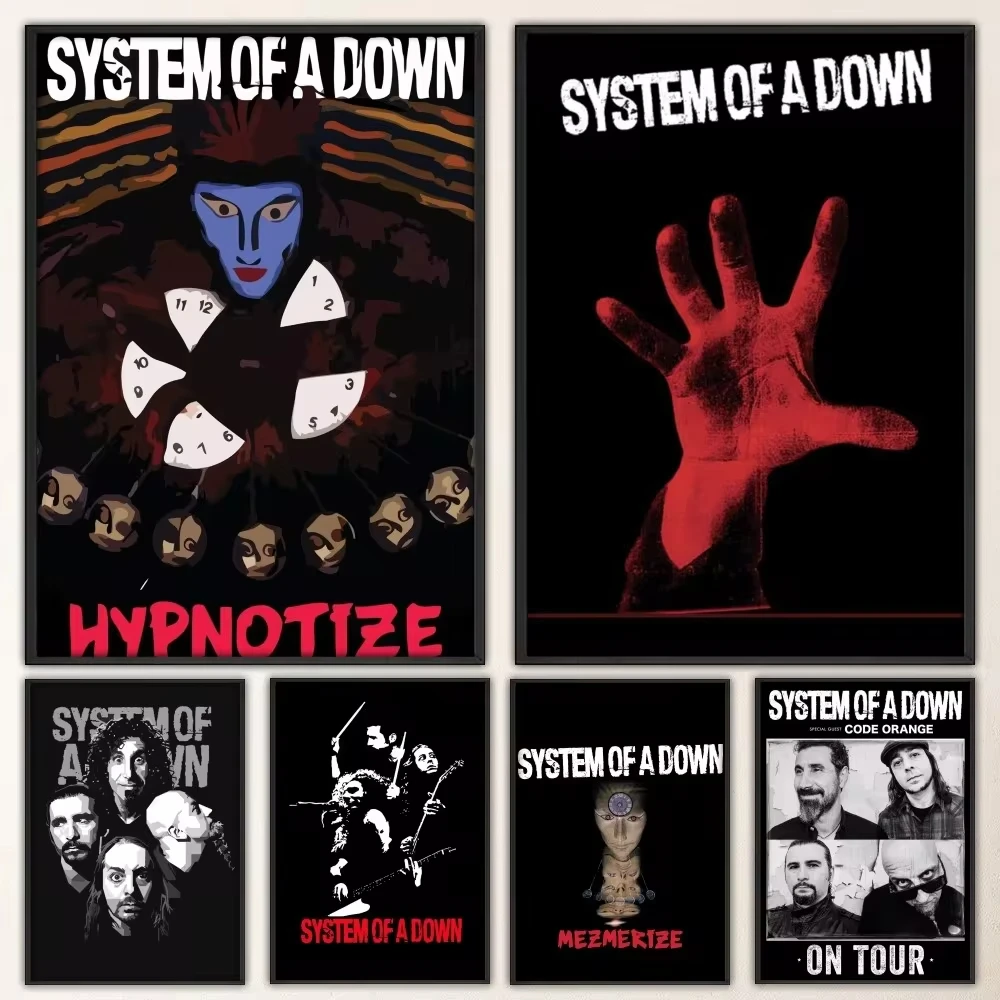 System of a Down Band Poster P - مراجعة Abstract Oil Painting وسعره