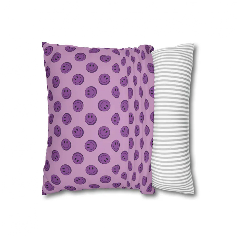 VIKAMA Purple Smile Cushion Co - مراجعة Home Decor Emoji وسعره