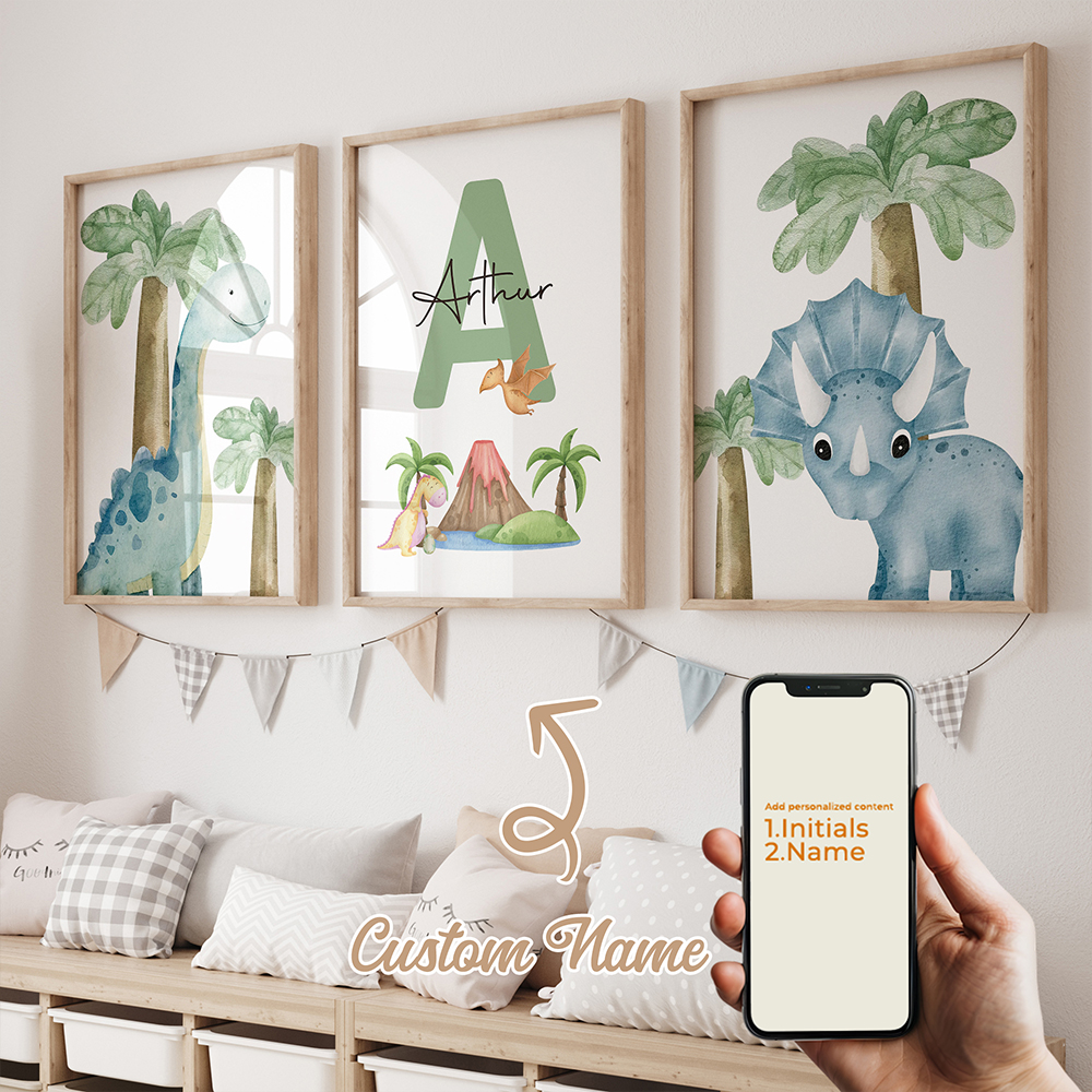 3pcs Personalized Custom Name  - مراجعة Home Decor Foto وسعره