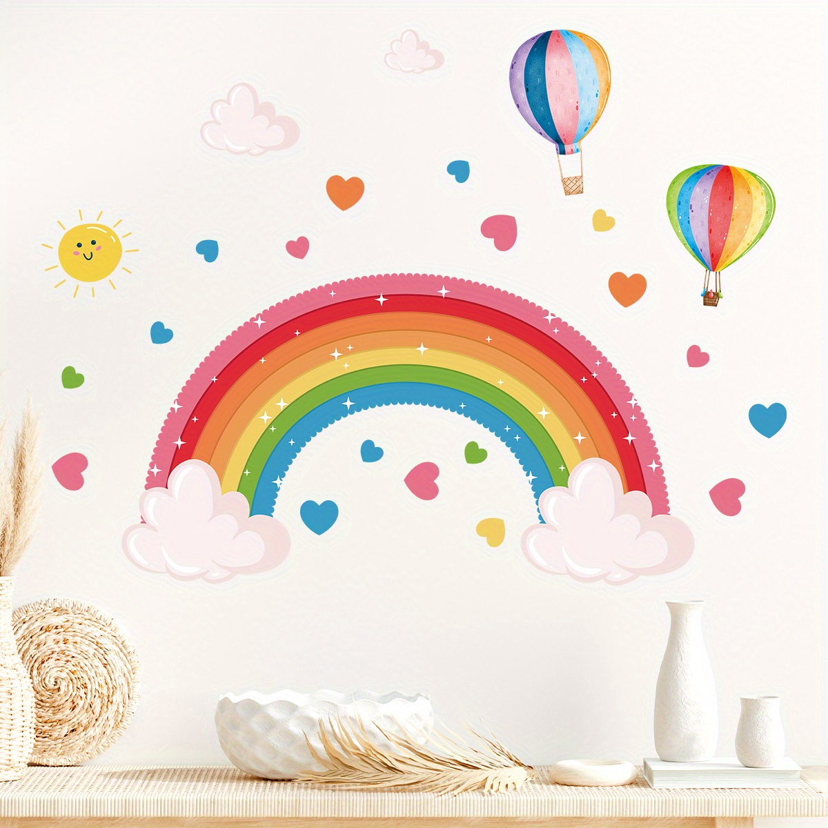 Cartoon Cute Rainbow Colorful  - مراجعة Home Decor Y2K وسعره