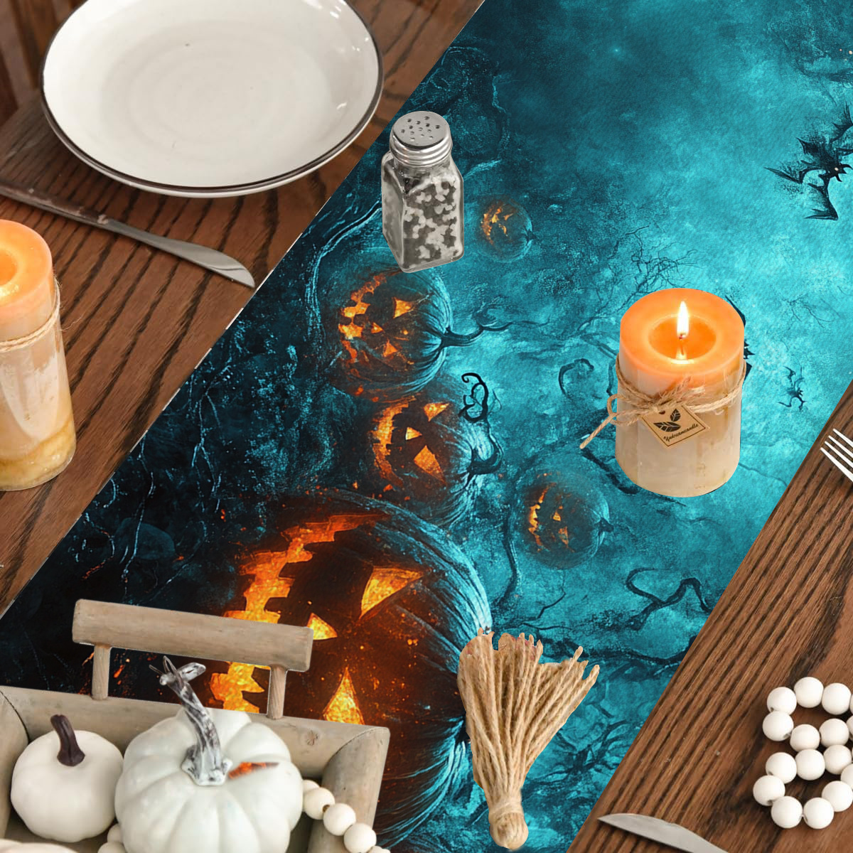 1Pc Halloween Themed Table Fla - مراجعة Home Decor Market وسعره