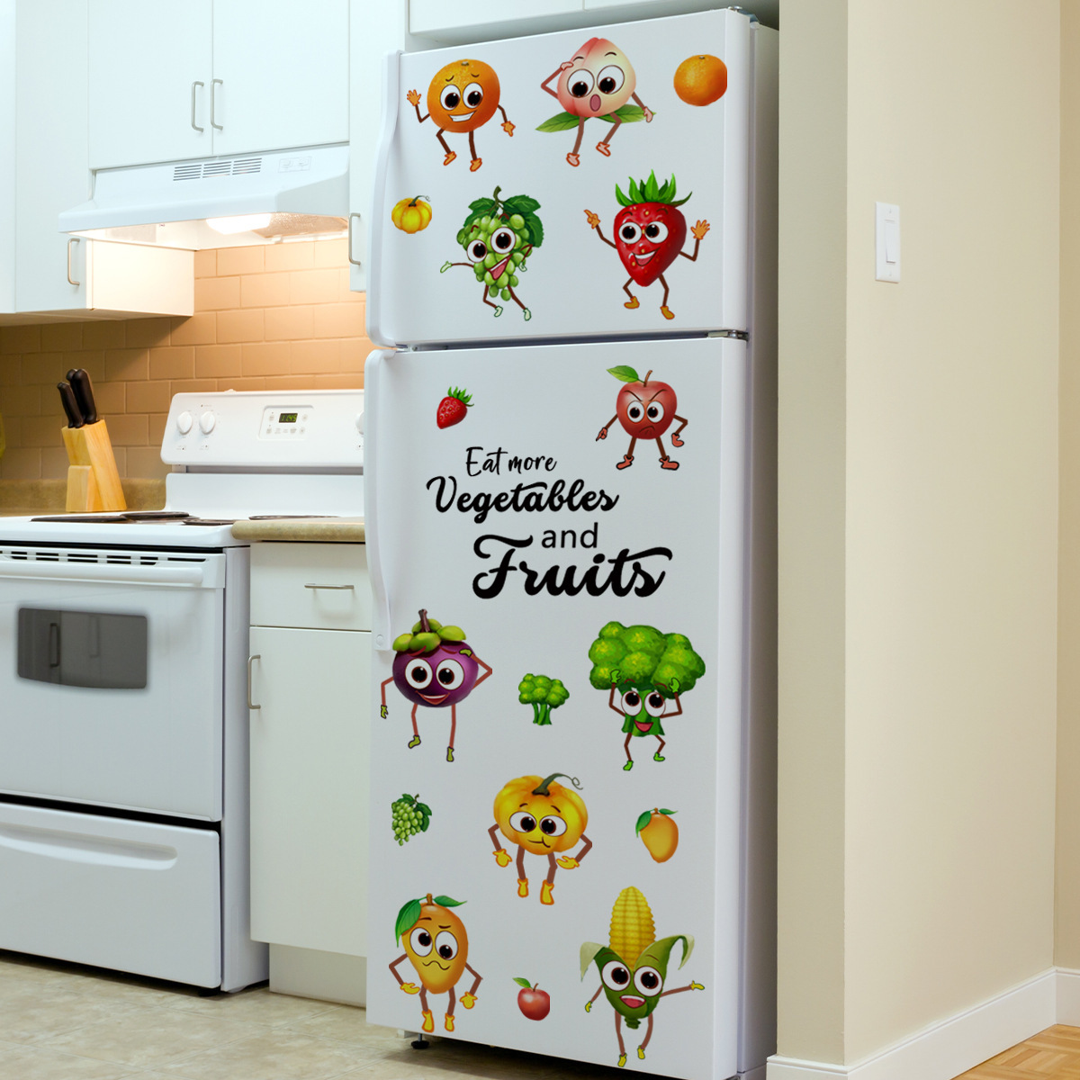 Cartoon Emoji Fruit Wall Stick - مراجعة Home Decor Emoji وسعره