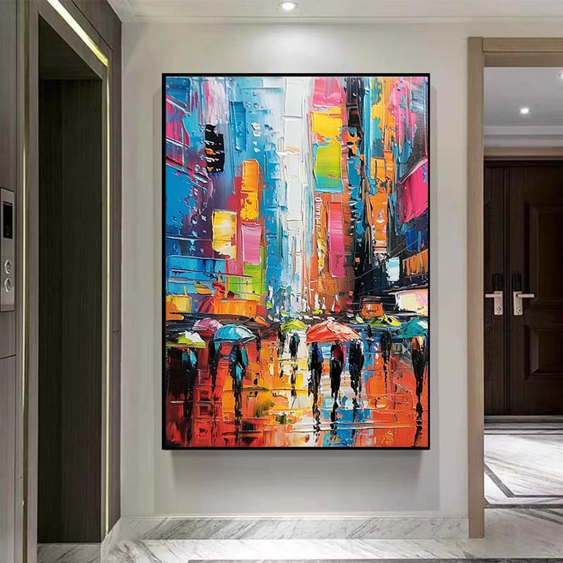 Original Custom Urban Painting - مراجعة Abstract Oil Painting وسعره