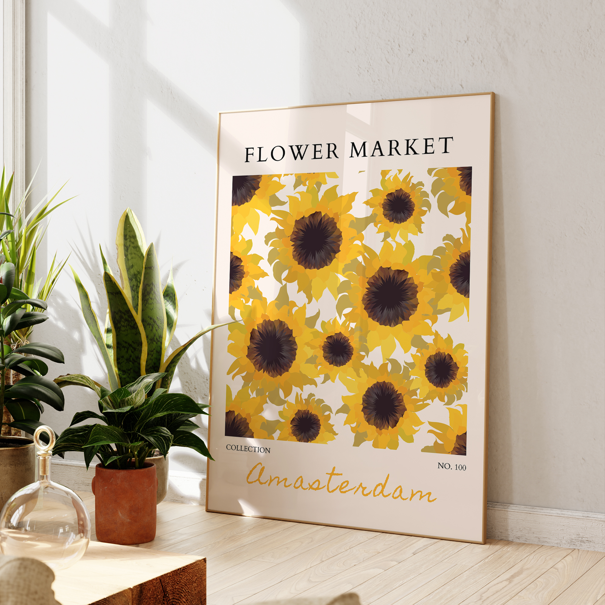 Modern Yellow Flowers Flower M - مراجعة Home Decor Market وسعره