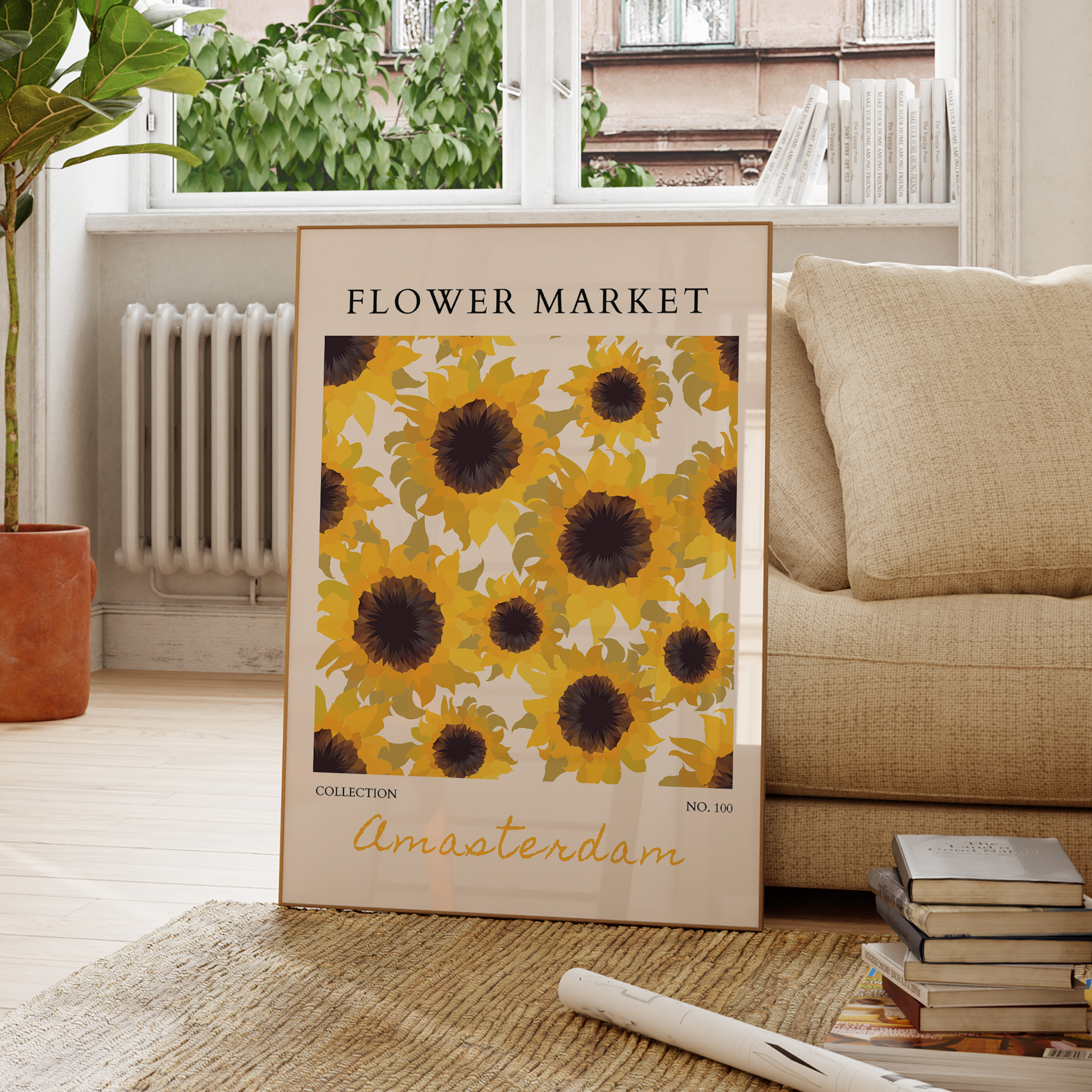 Modern Yellow Flowers Flower M - مراجعة Home Decor Market وسعره