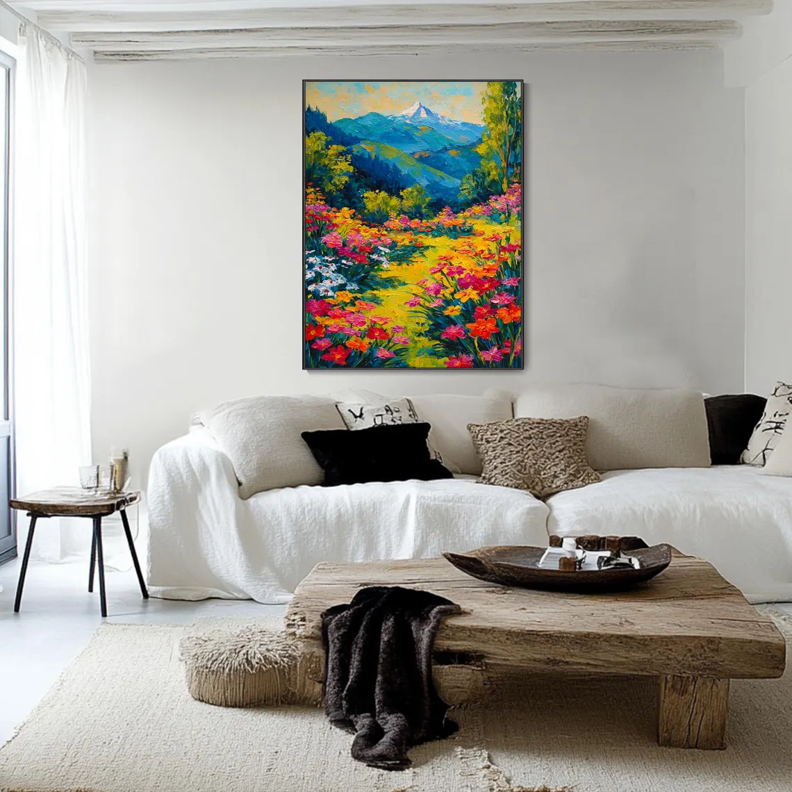 Abstract Colorful Floral Oil P - مراجعة Abstract Oil Painting وسعره