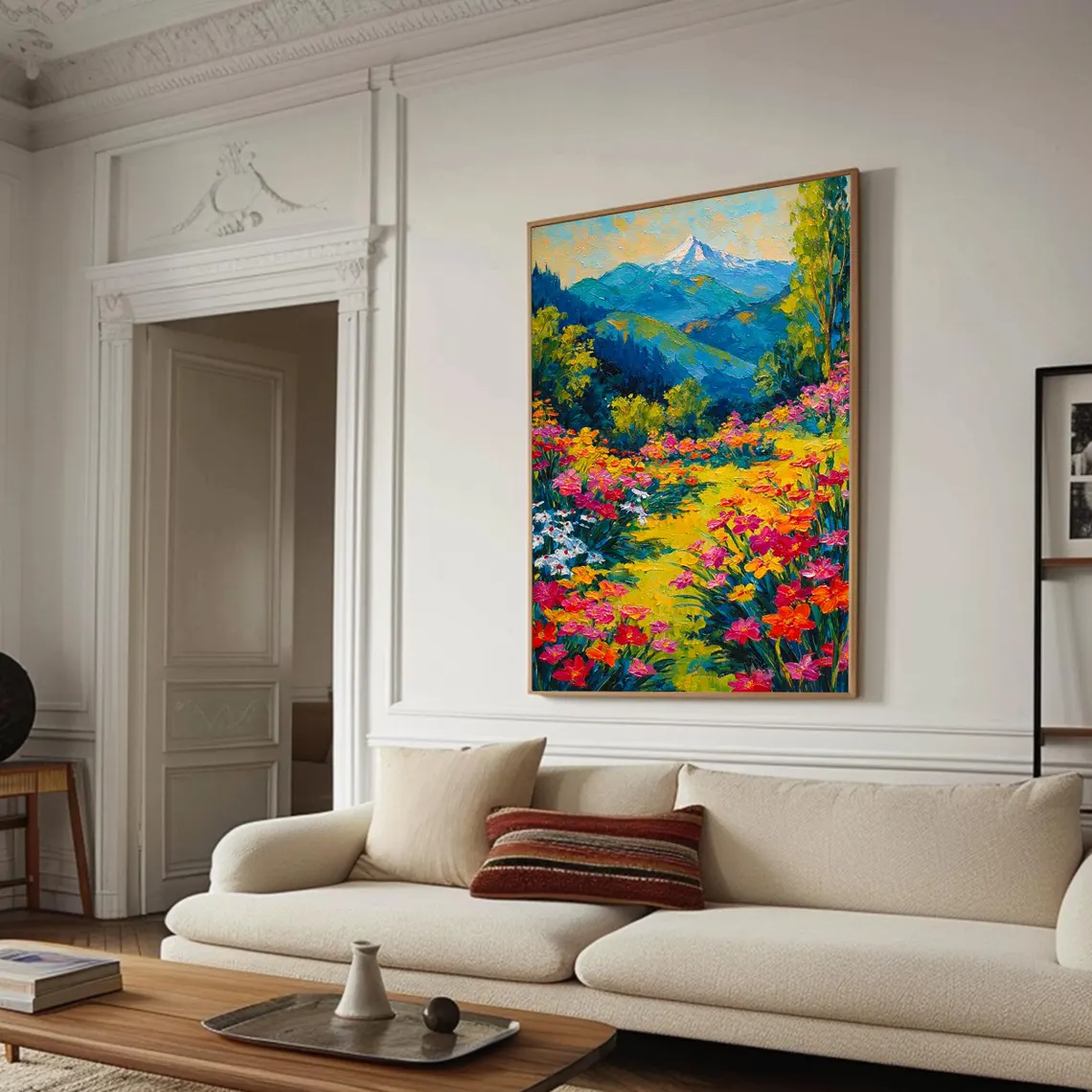 Abstract Colorful Floral Oil P - مراجعة Abstract Oil Painting وسعره
