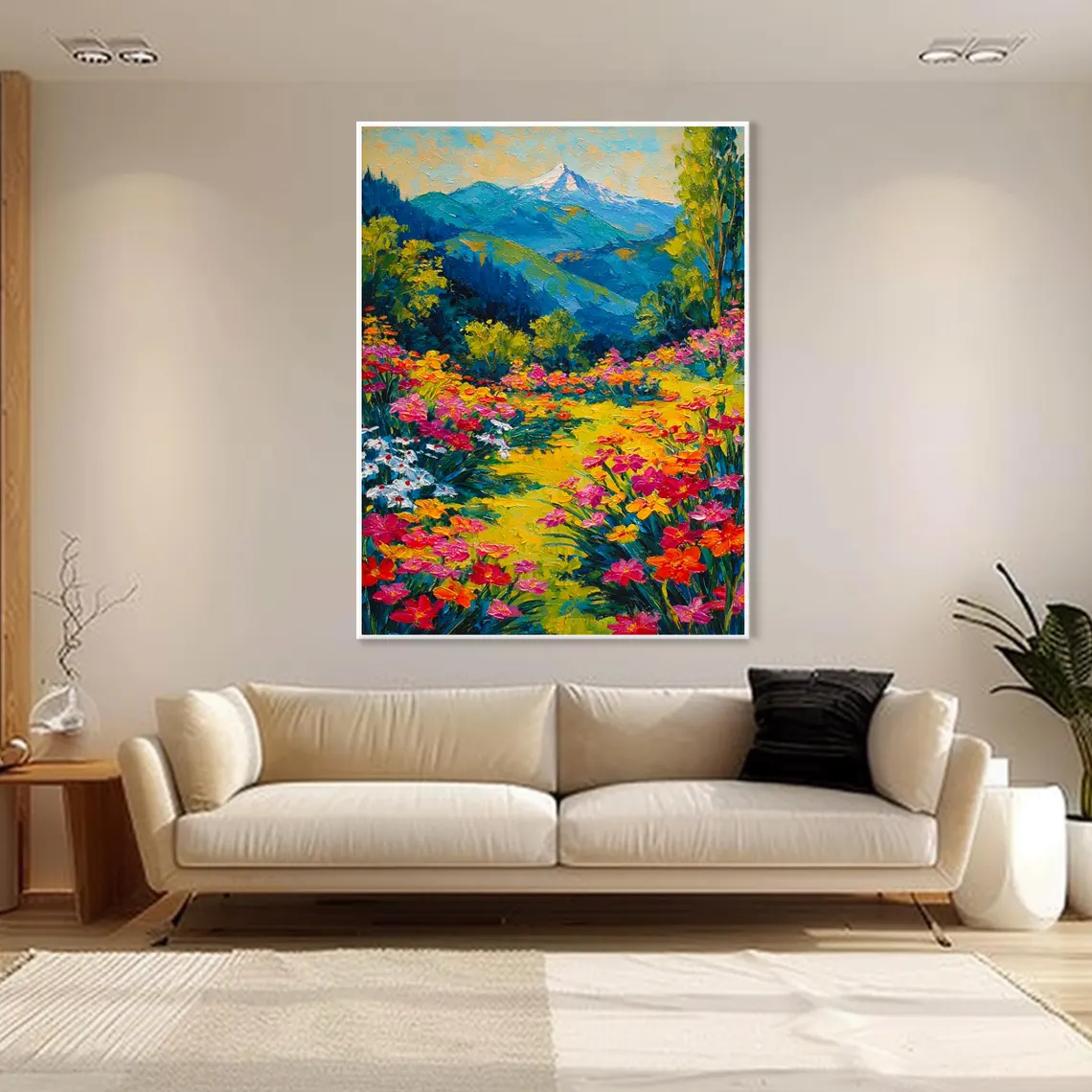 Abstract Colorful Floral Oil P - مراجعة Abstract Oil Painting وسعره