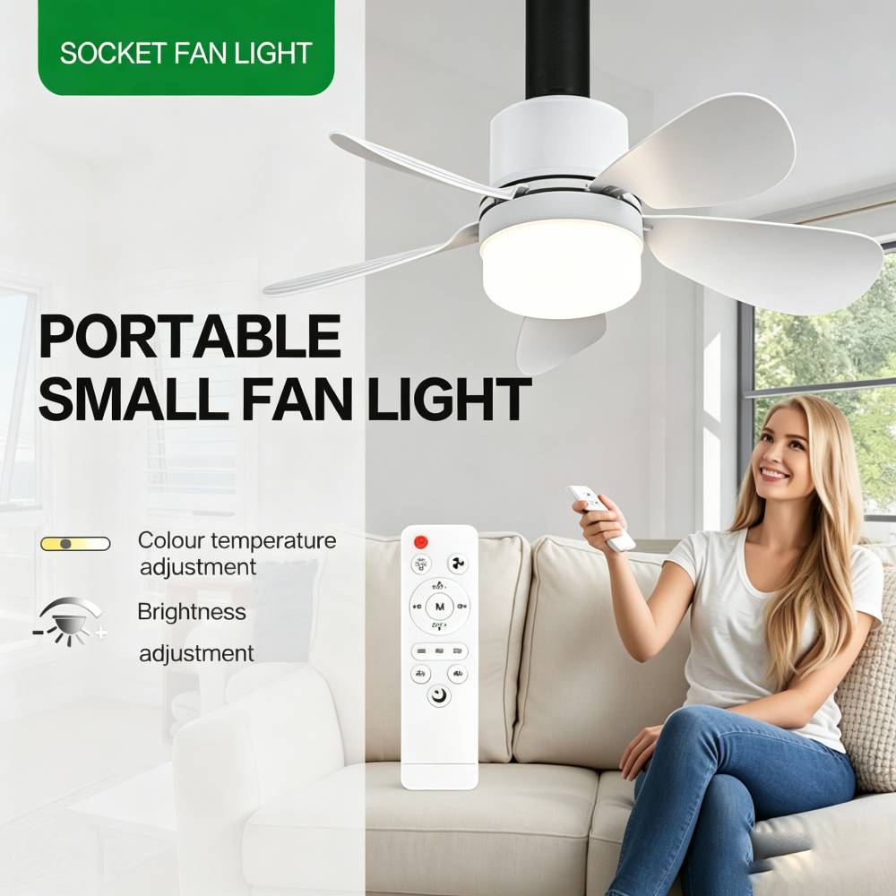 Socket Fan Light with Remote,  - مراجعة Home Decor Light وسعره