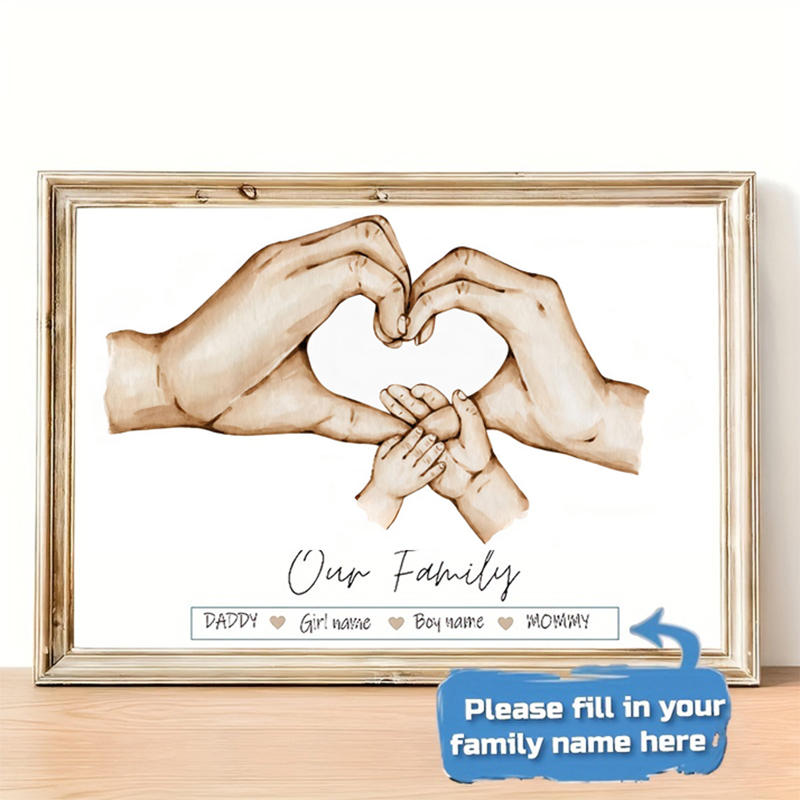 Personalized Custom Family Han - مراجعة Home Decor Foto وسعره