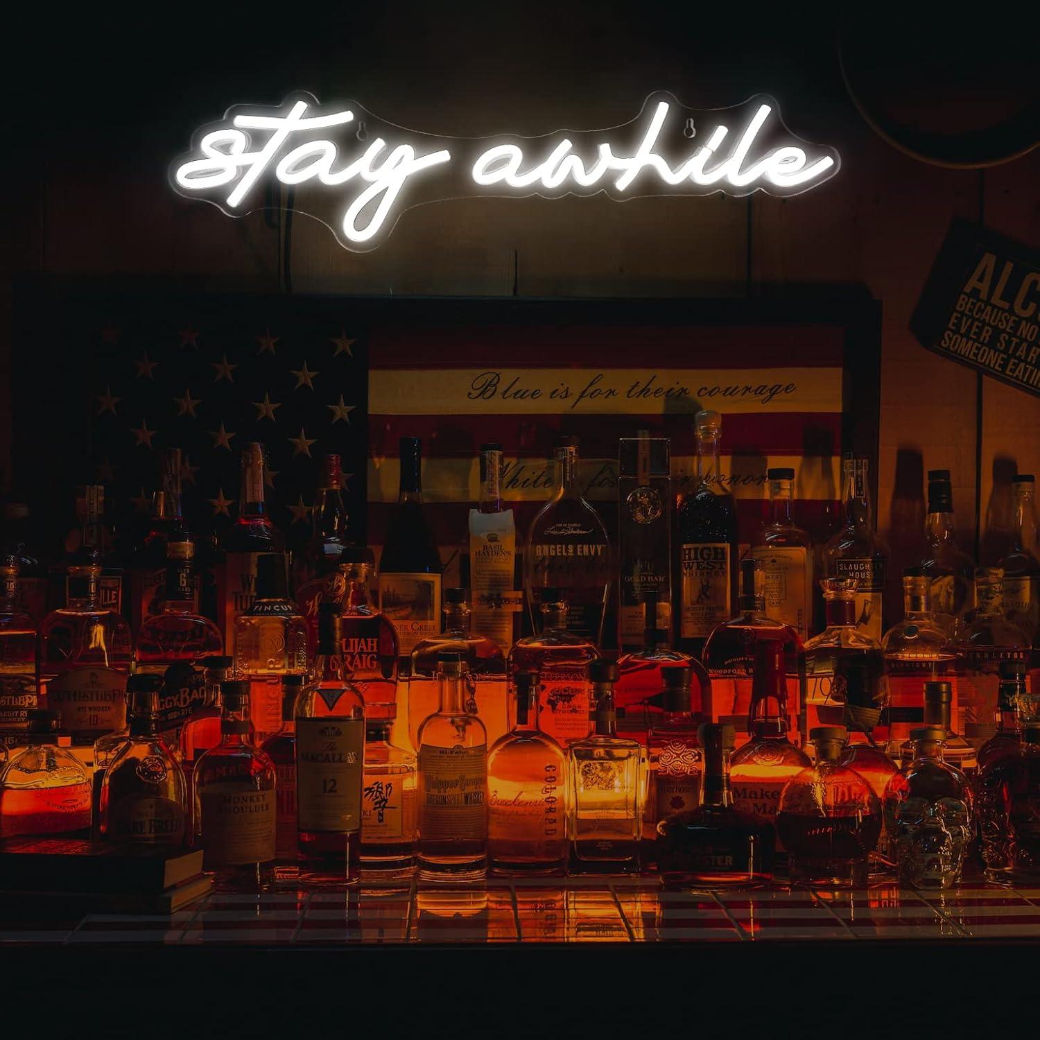 Stay Awhile Neon Signs USB Dim - مراجعة Home Decor Light وسعره