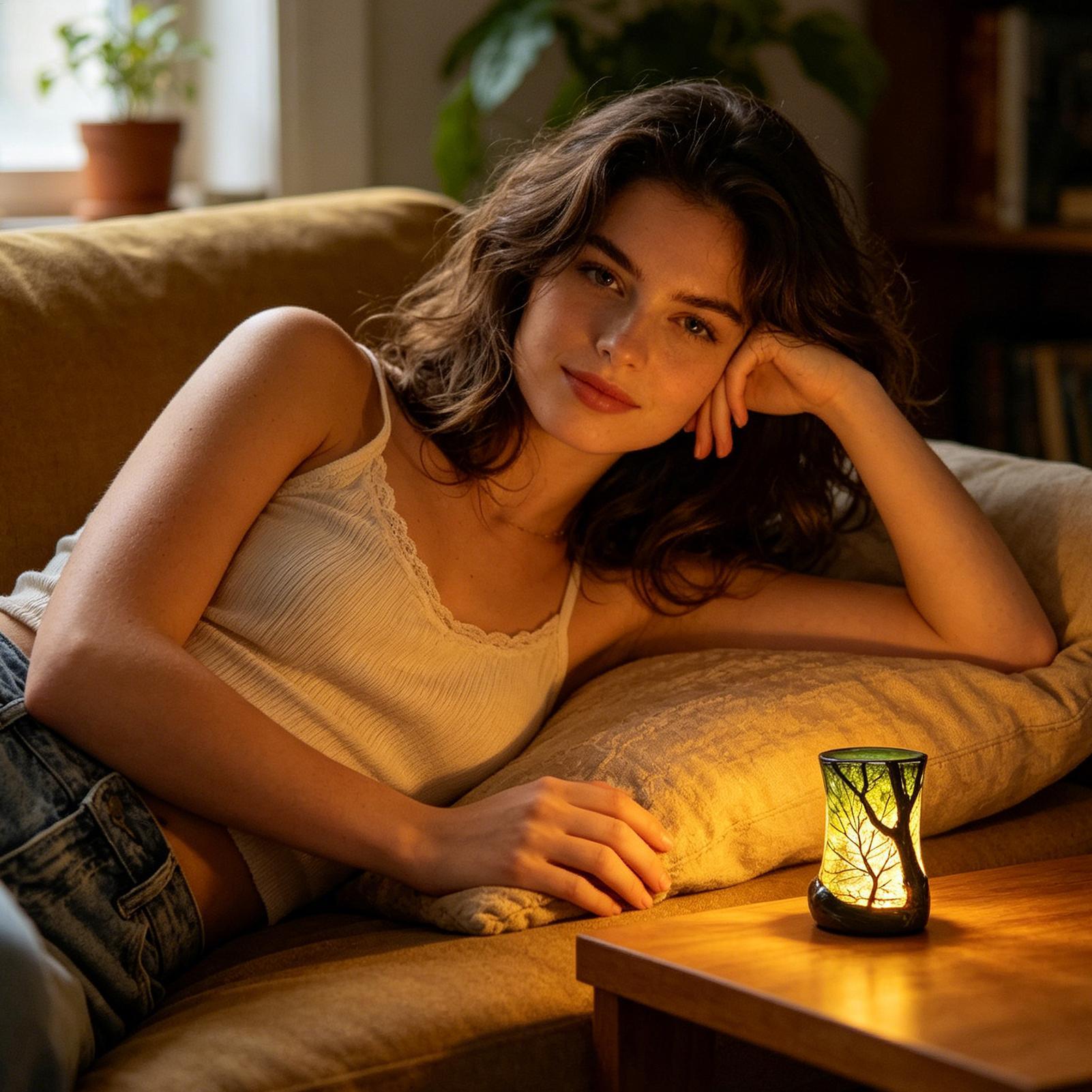 Bedside Table Lamp Forest Nigh - مراجعة Home Decor Light وسعره