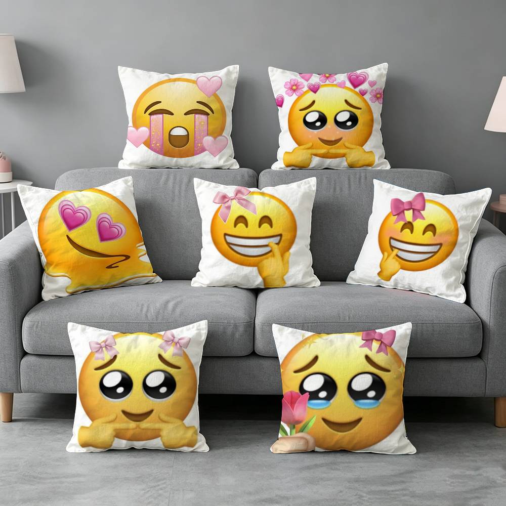 spring-g emojis-s Pillow cover - مراجعة Home Decor Emoji وسعره