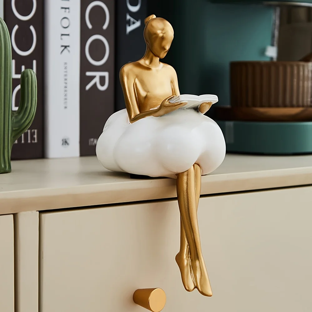 Cloud Girl Sculpture Abstract  - مراجعة Home Decor Y2K وسعره