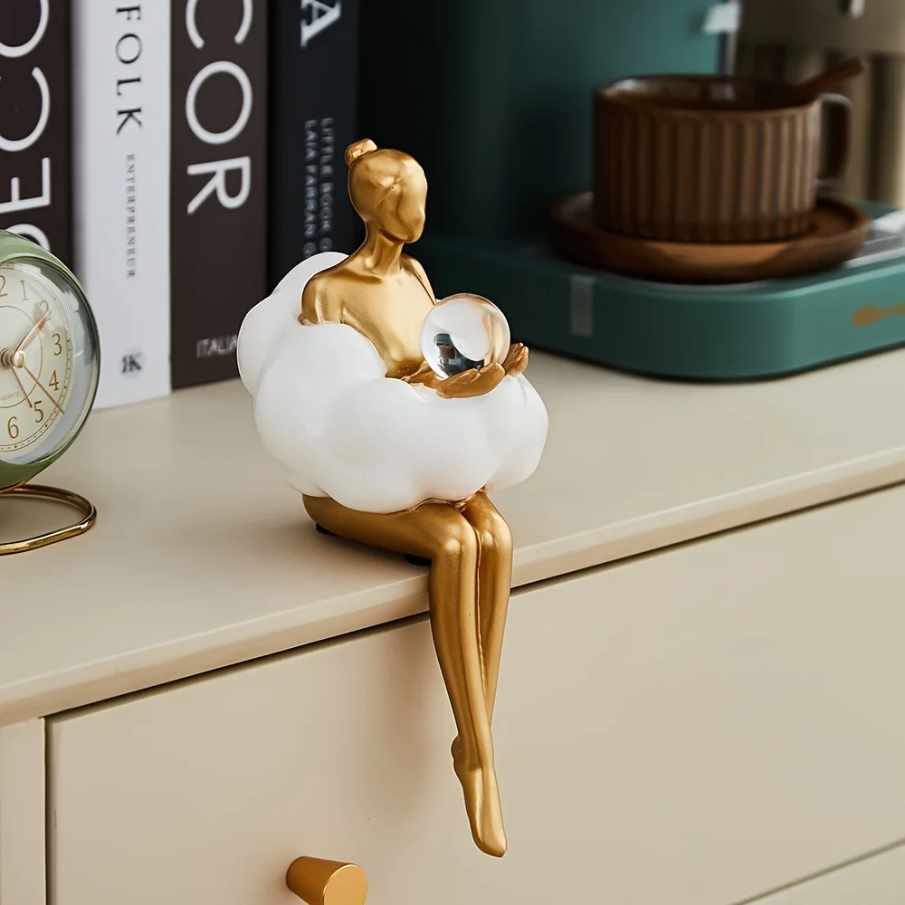 Cloud Girl Sculpture Abstract  - مراجعة Home Decor Y2K وسعره