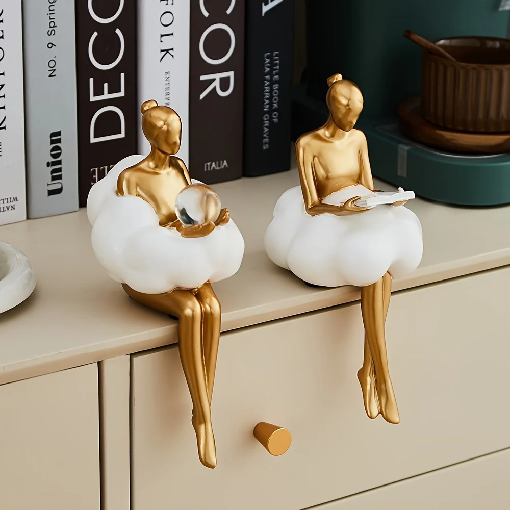 Cloud Girl Sculpture Abstract  - مراجعة Home Decor Y2K وسعره