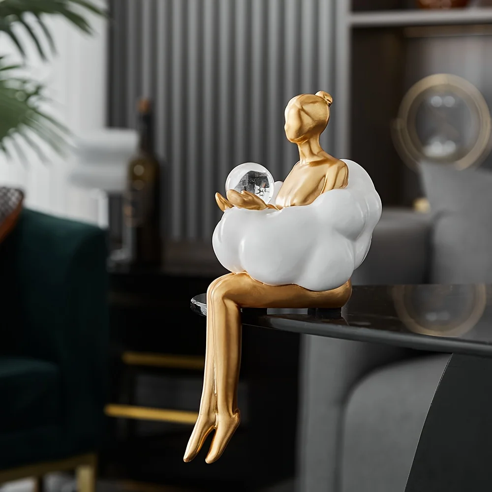 Cloud Girl Sculpture Abstract  - مراجعة Home Decor Y2K وسعره