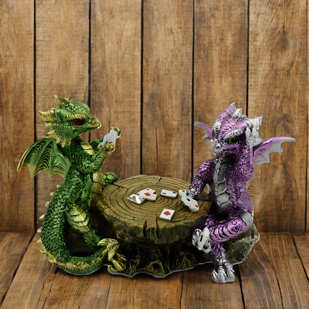 6.5-inch Dragons Playing Chess - مراجعة Home Decor Resin وسعره