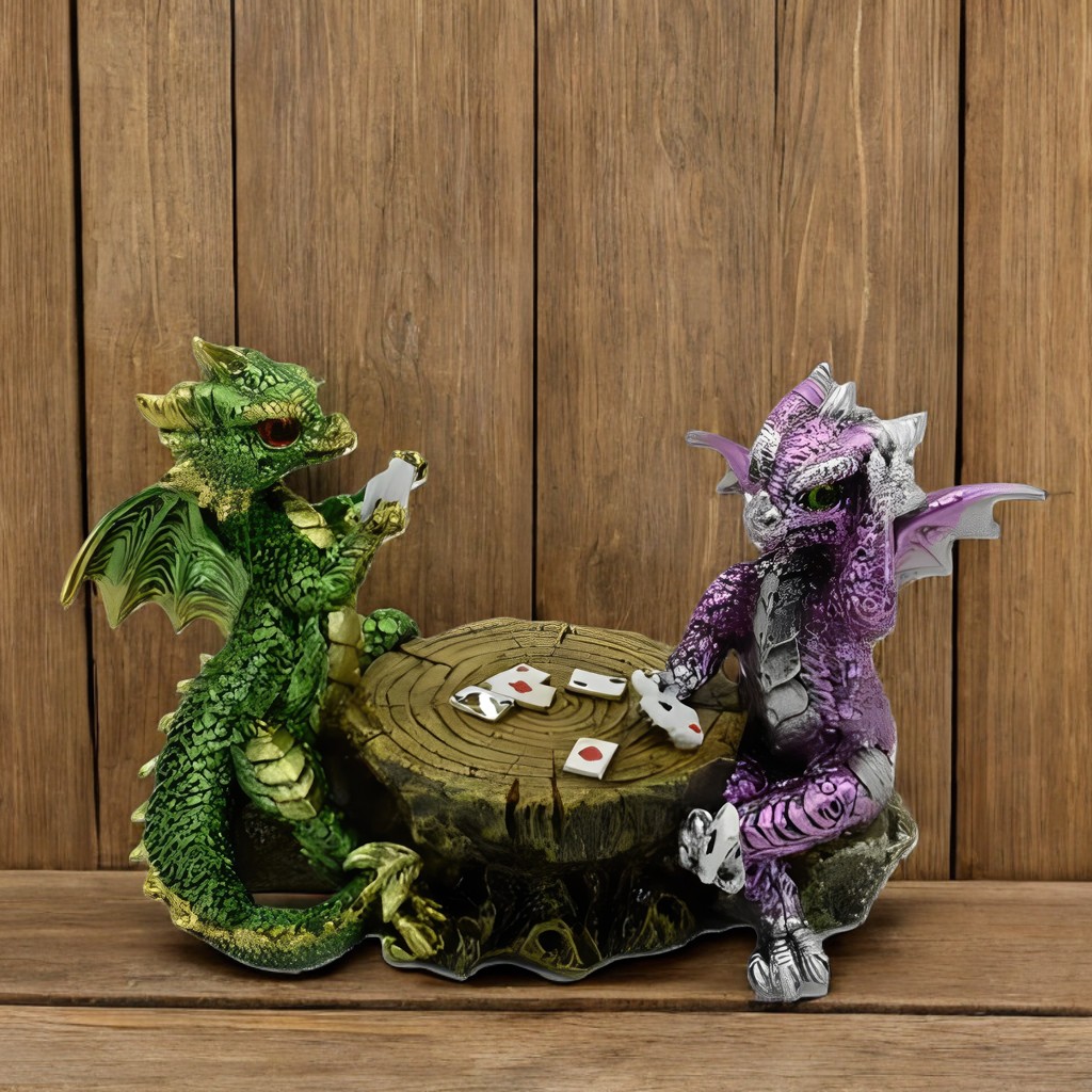 6.5-inch Dragons Playing Chess - مراجعة Home Decor Resin وسعره