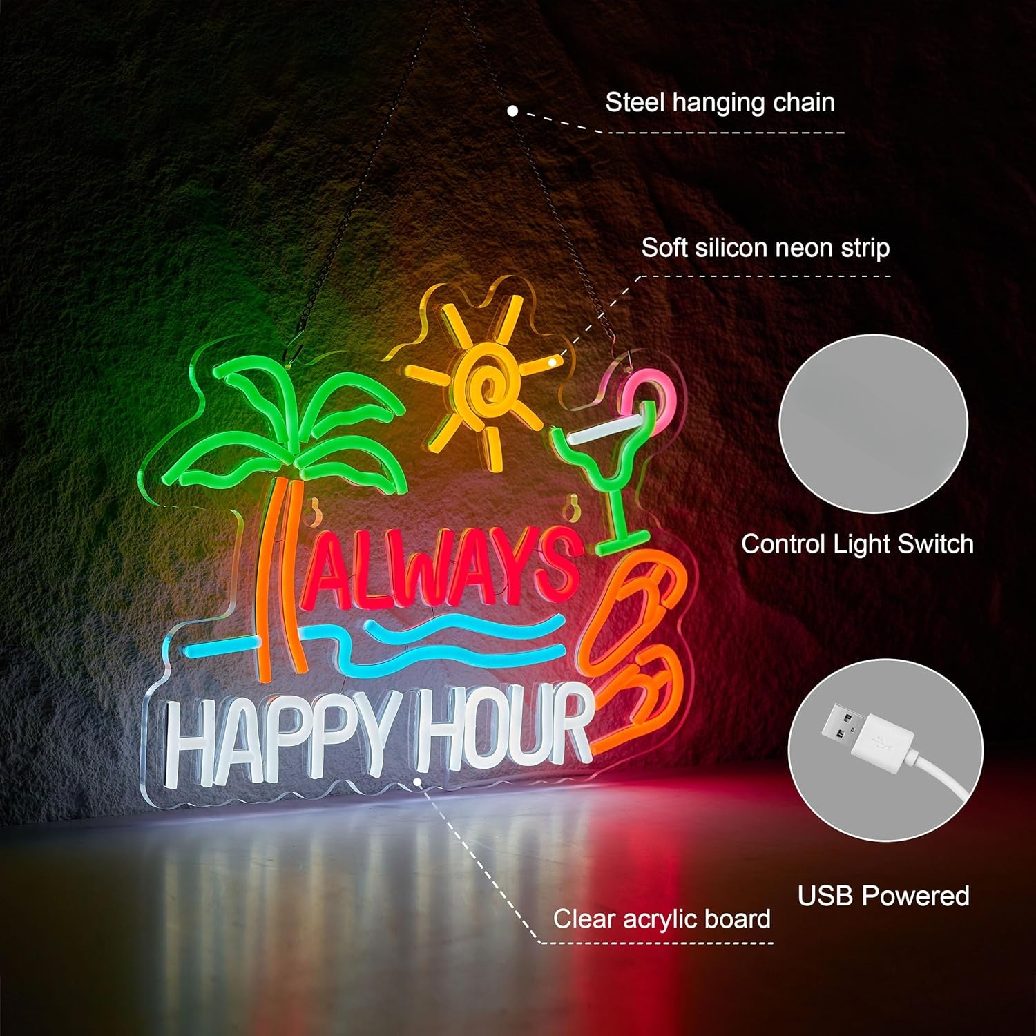 Always Happy Hour Beer Bar Neo - مراجعة Home Decor Light وسعره