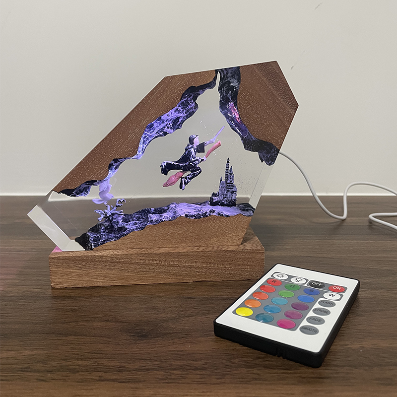Wood Resin Epoxy Lamp Wizard B - مراجعة Home Decor Resin وسعره