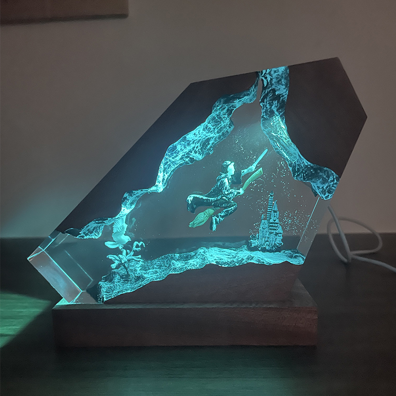 Wood Resin Epoxy Lamp Wizard B - مراجعة Home Decor Resin وسعره