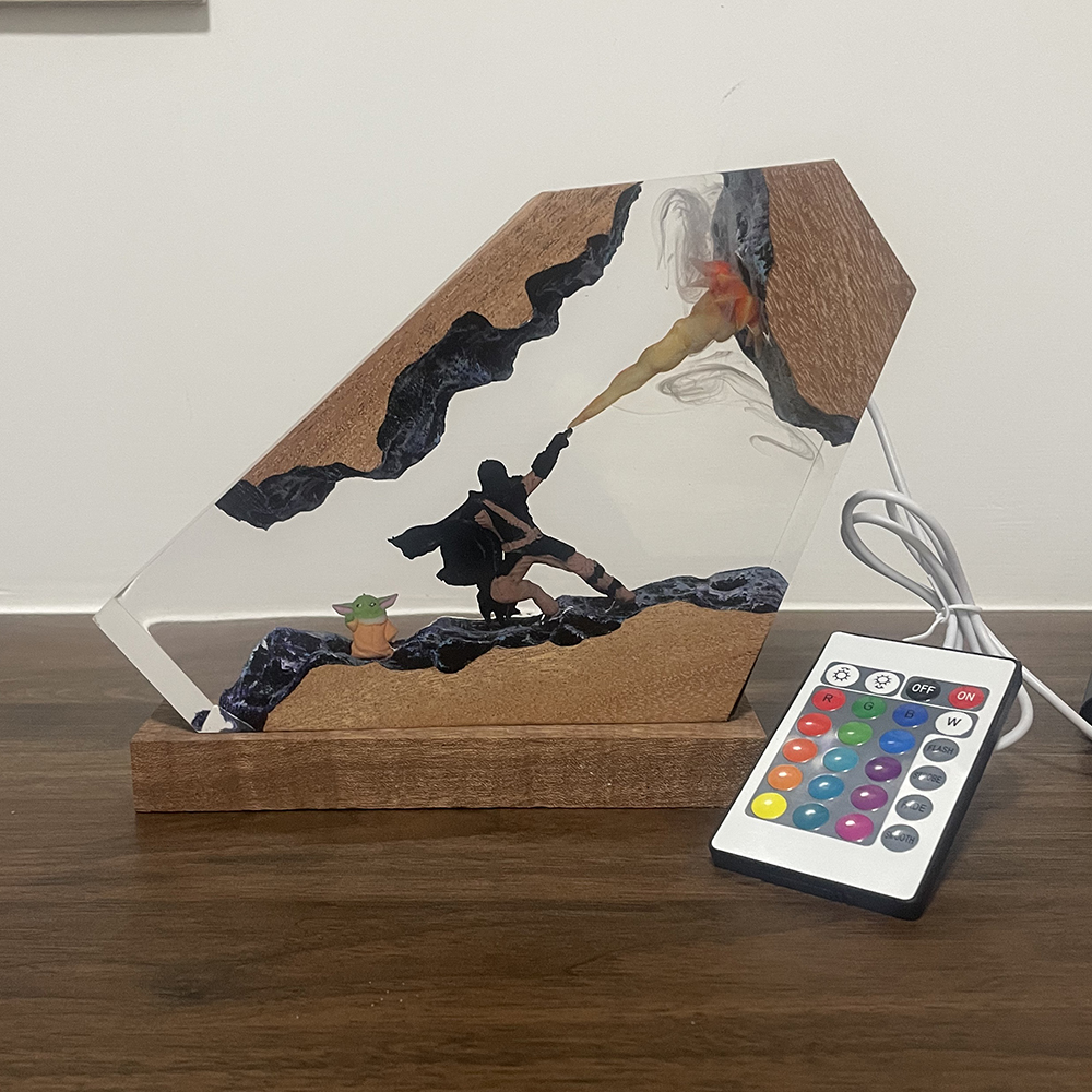 Table Resin Lamp Sci-fi Figure - مراجعة Home Decor Resin وسعره