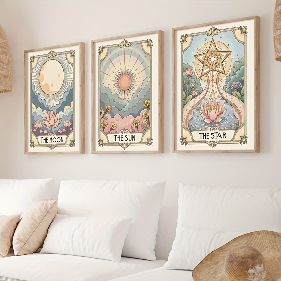 Modern Boho Tarot Sun And Moon - مراجعة Home Decor Foto وسعره