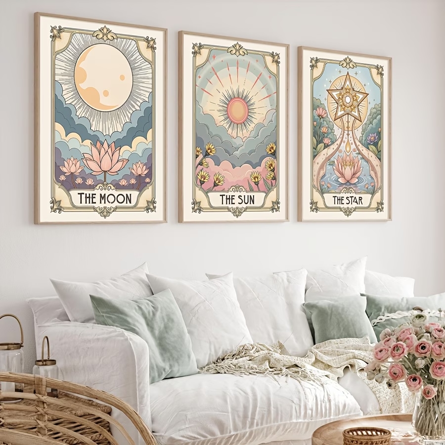Modern Boho Tarot Sun And Moon - مراجعة Home Decor Foto وسعره