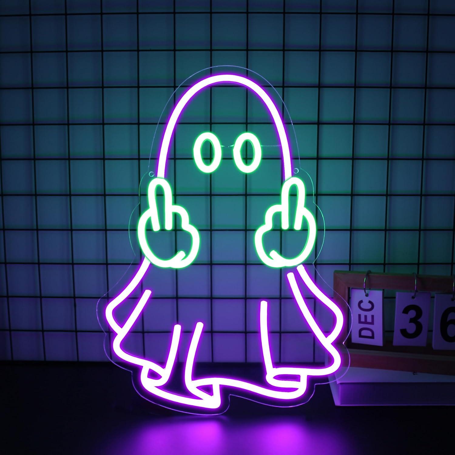 Ghost Neon Sign USB Powered LE - مراجعة Home Decor Light وسعره