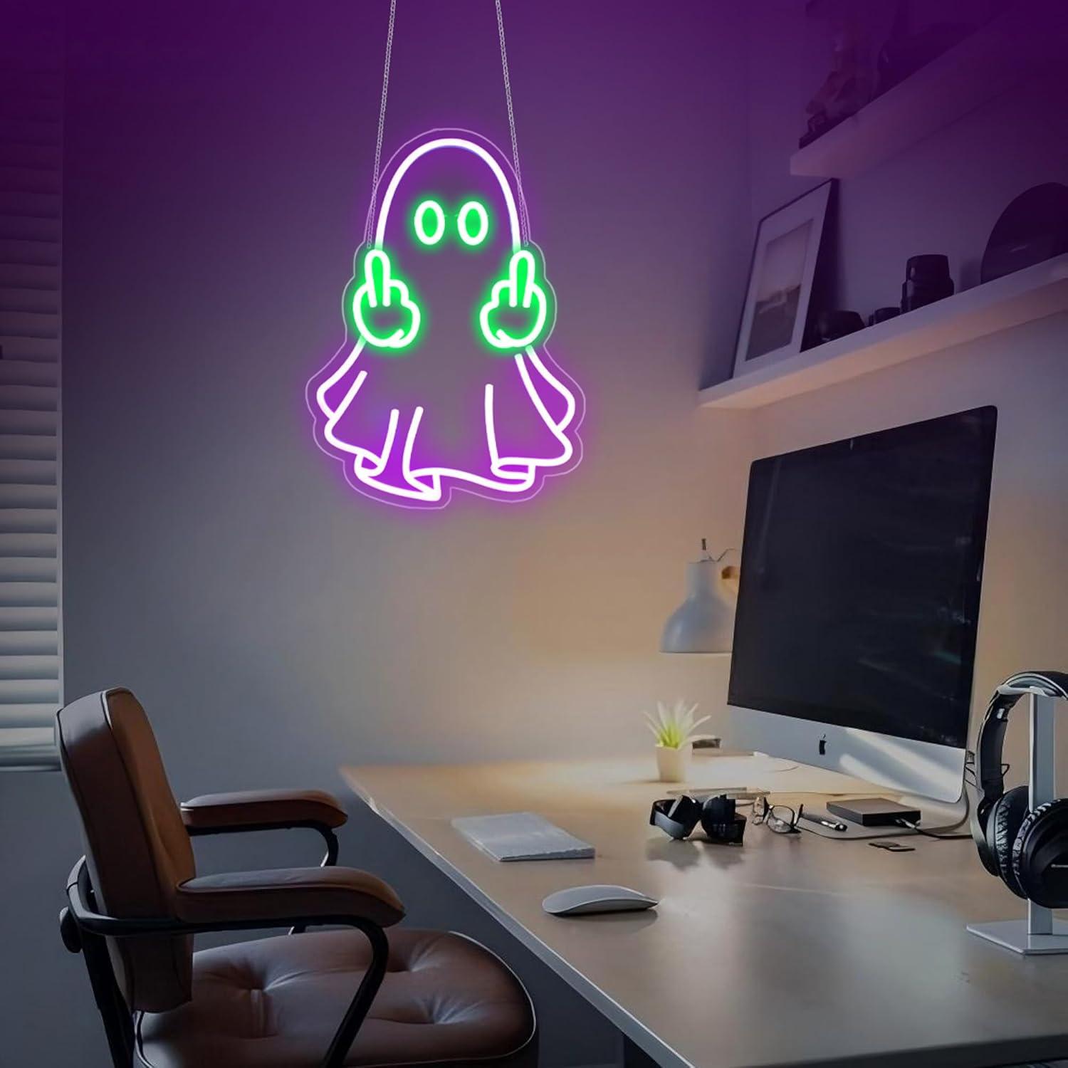 Ghost Neon Sign USB Powered LE - مراجعة Home Decor Light وسعره