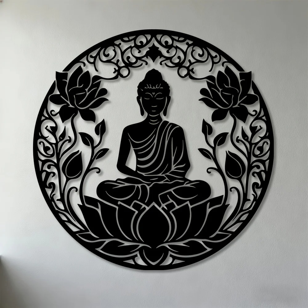 Brand 2D Flat Buddha Lotus Man - مراجعة Home Decor Brand وسعره