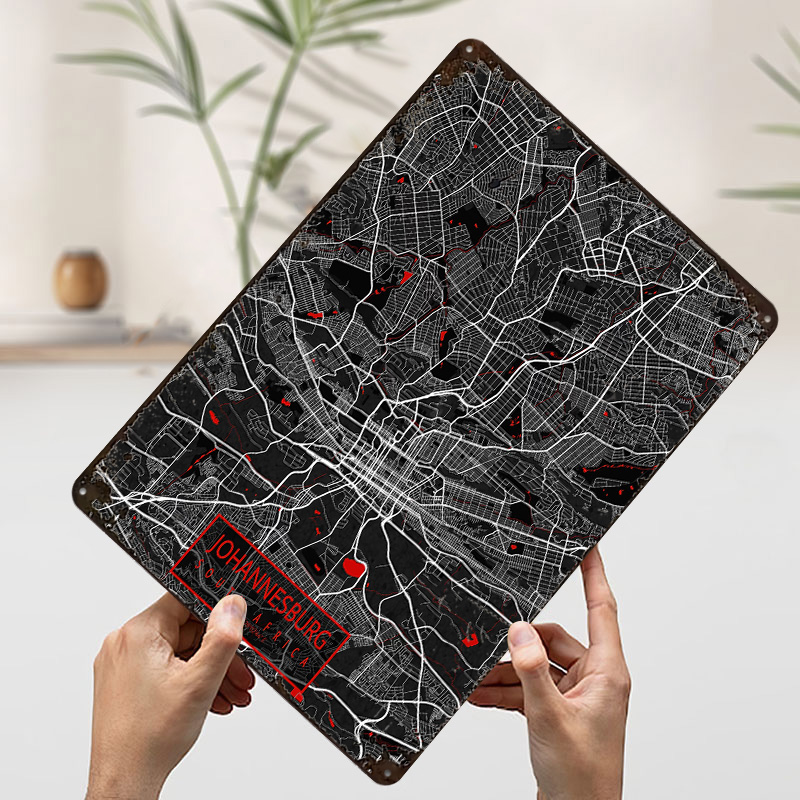 Johannesburg City Map South Af - مراجعة Home Decor Johannesburg وسعره
