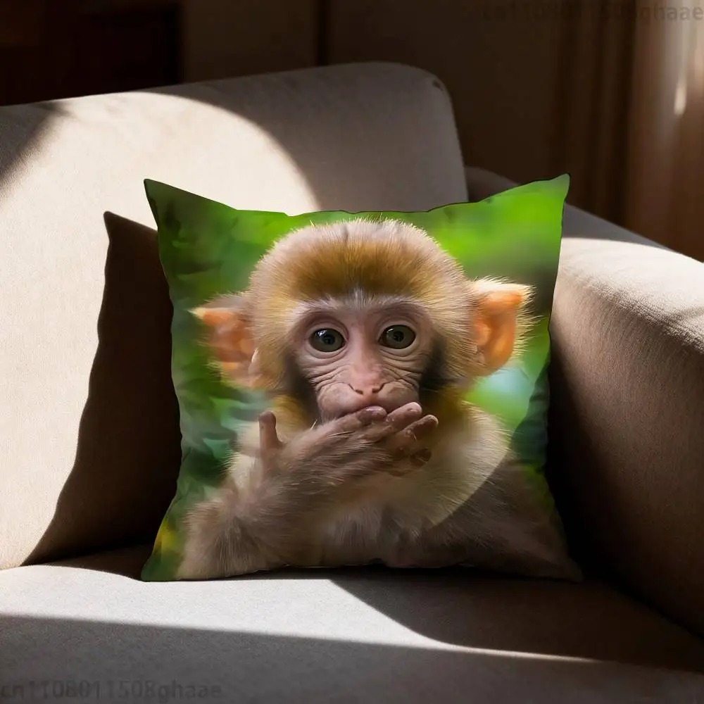 Funny Meme Monkey Cushion Cove - مراجعة Home Decor Emoji وسعره