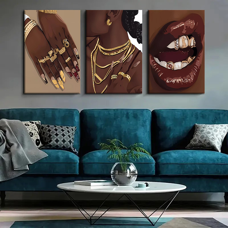 3pcs Framed Abstract Canvas Ar - مراجعة Abstract Oil Painting وسعره