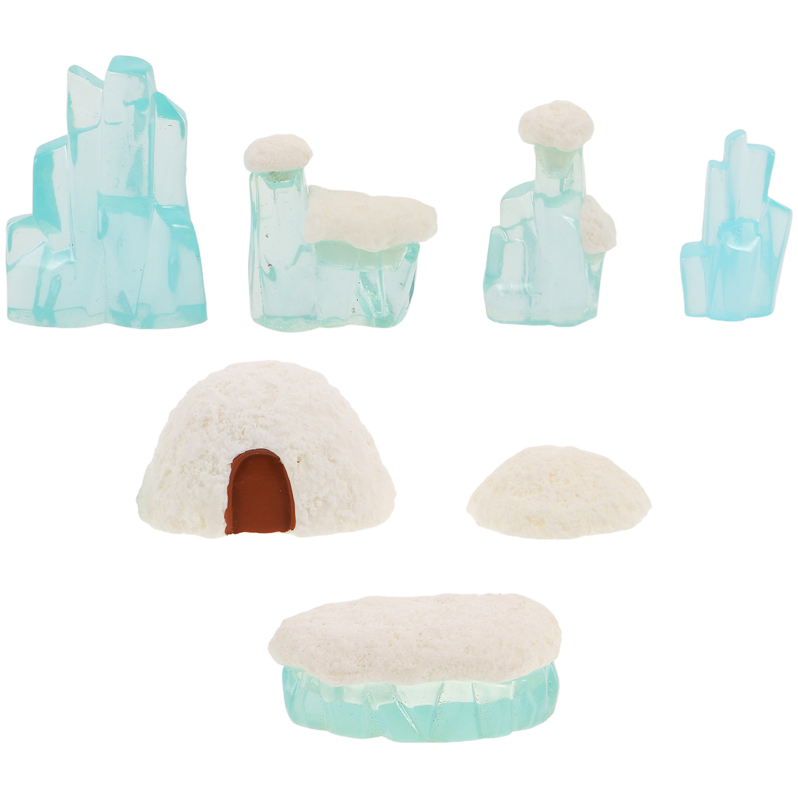 7Pcs Resin Miniature Snow Land - مراجعة Home Decor Resin وسعره