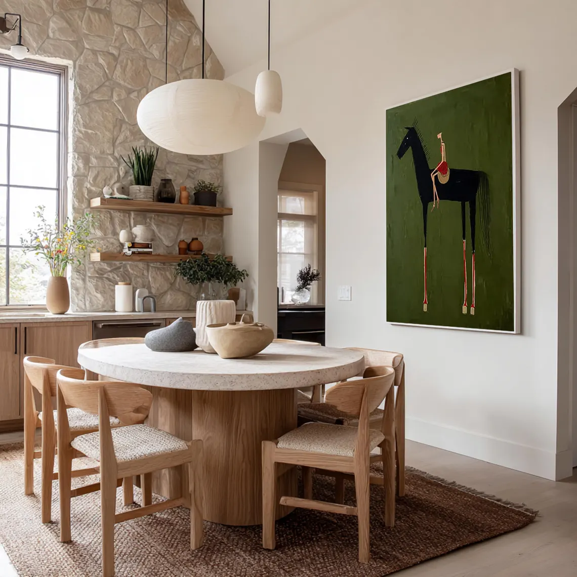 Horse Art Neutral Home Decor P - مراجعة Abstract Oil Painting وسعره