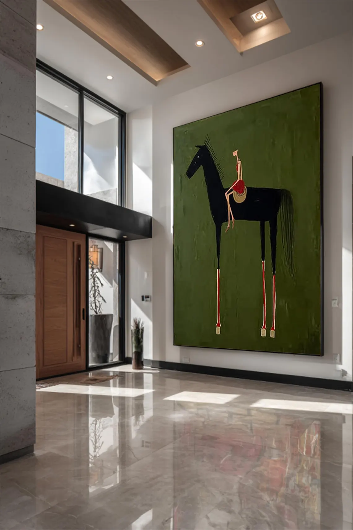 Horse Art Neutral Home Decor P - مراجعة Abstract Oil Painting وسعره