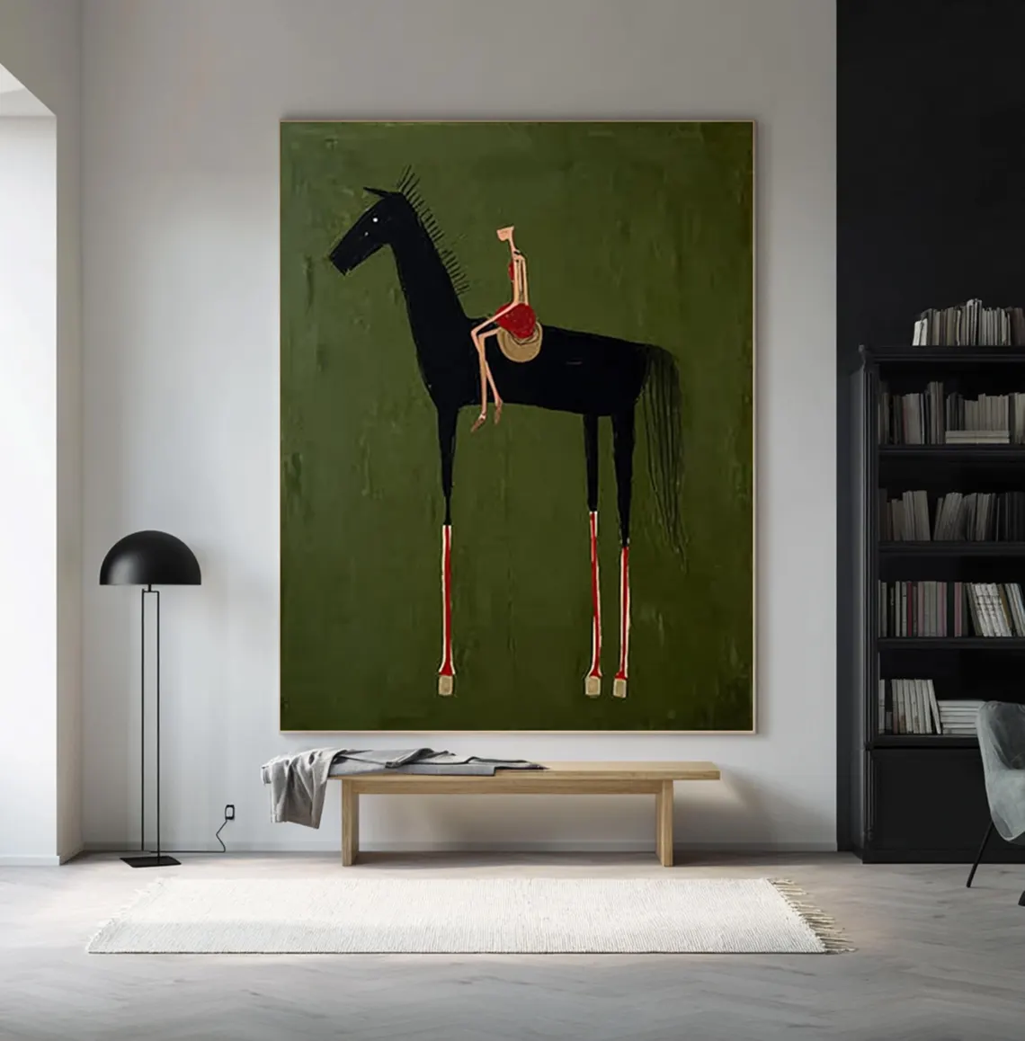 Horse Art Neutral Home Decor P - مراجعة Abstract Oil Painting وسعره