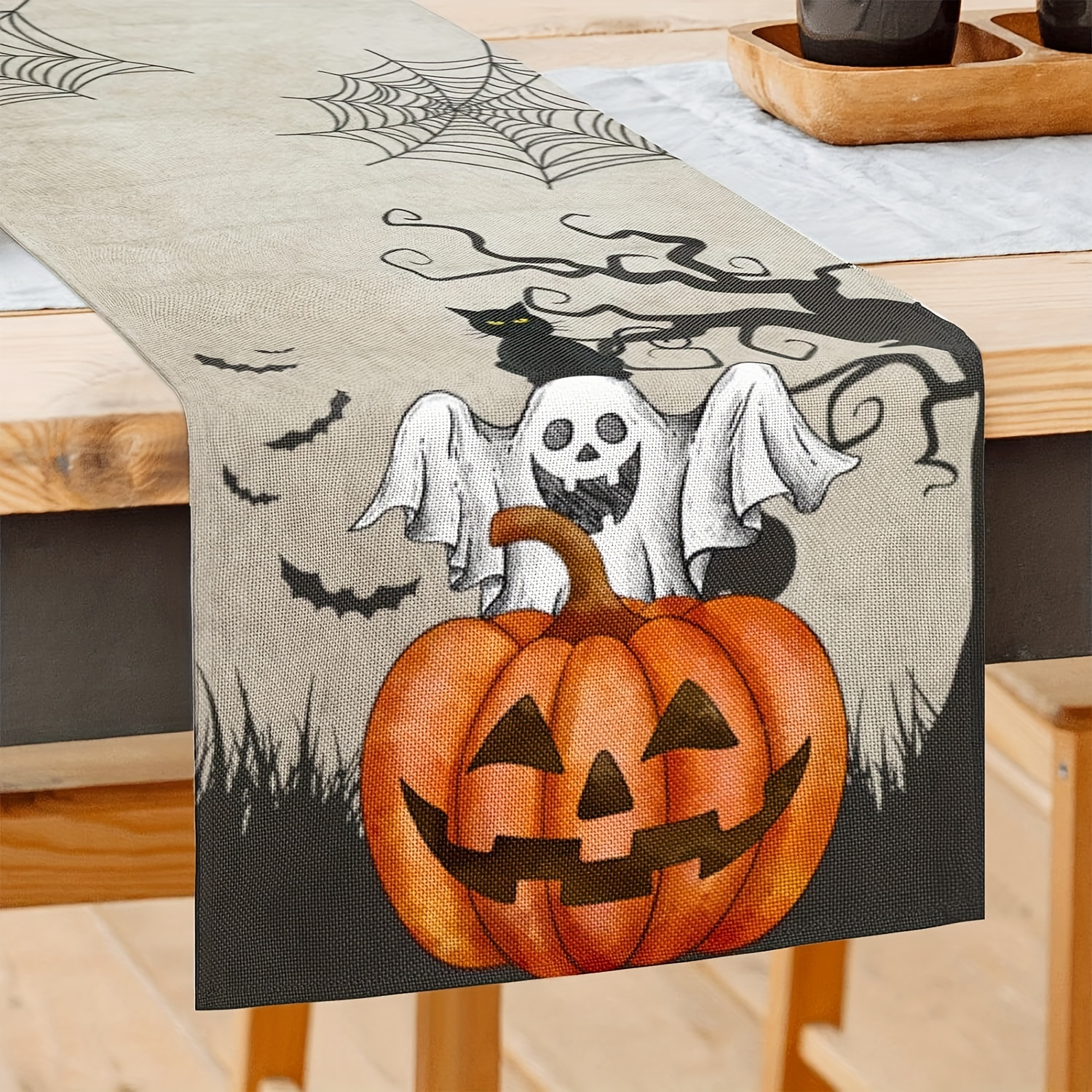 1Pc Halloween Ghost Theme Tabl - مراجعة Home Decor Market وسعره