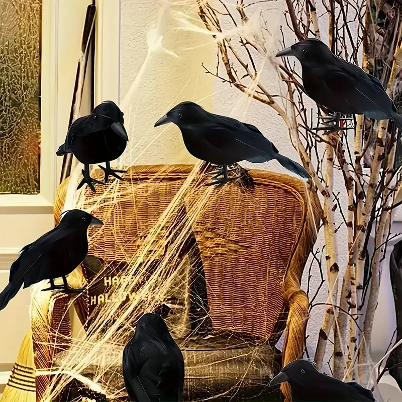 1PC Black Crow Halloween Decor - مراجعة Home Decor Com وسعره