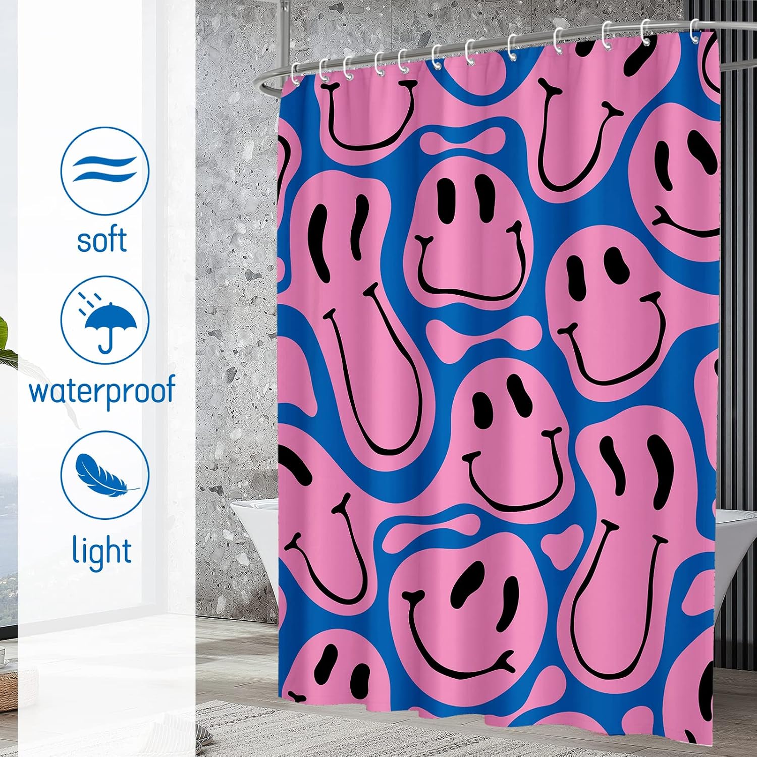 Cute Funny Emoji Face Print Sh - مراجعة Home Decor Emoji وسعره