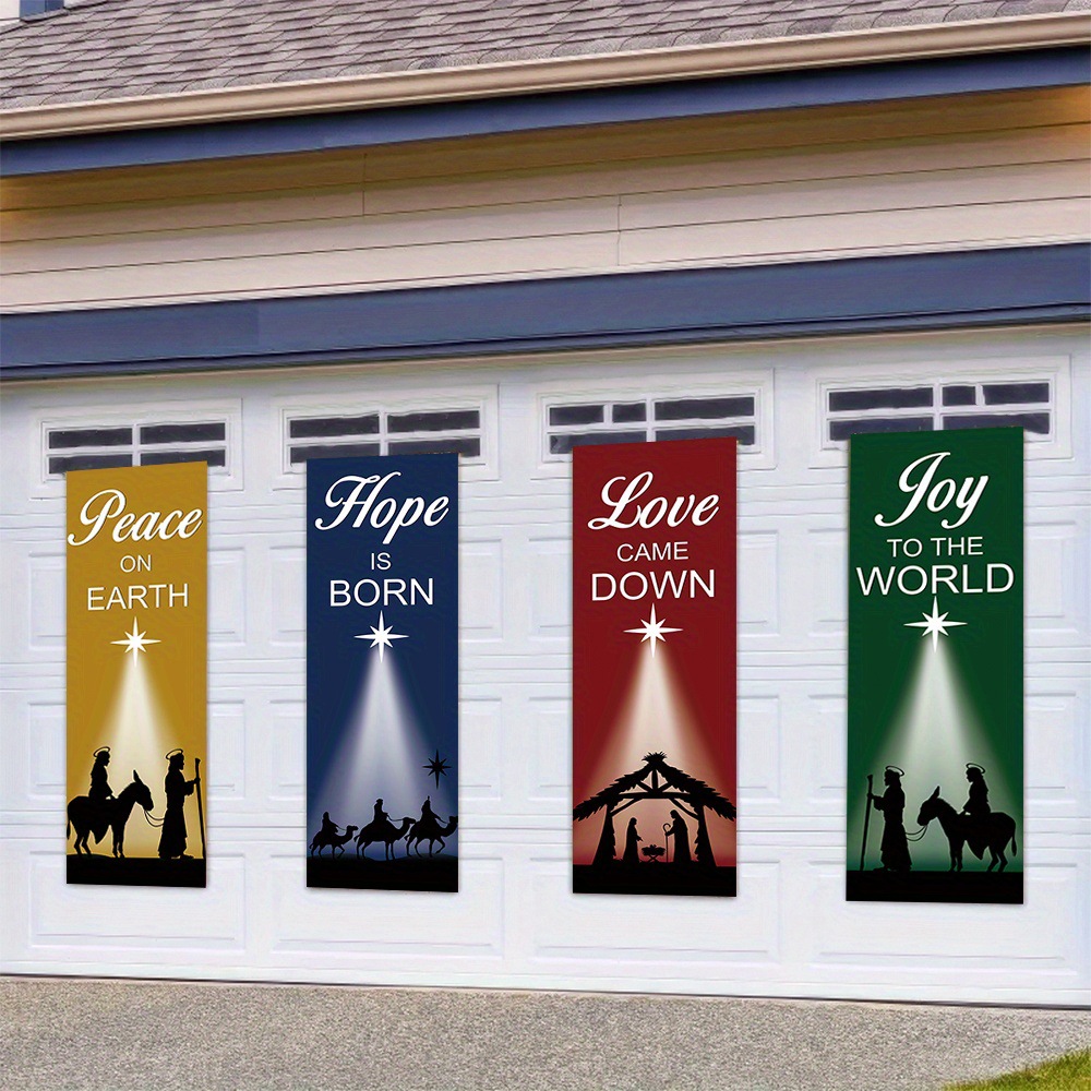 4-Piece Christmas-Themed Banne - مراجعة Home Decor Locations وسعره