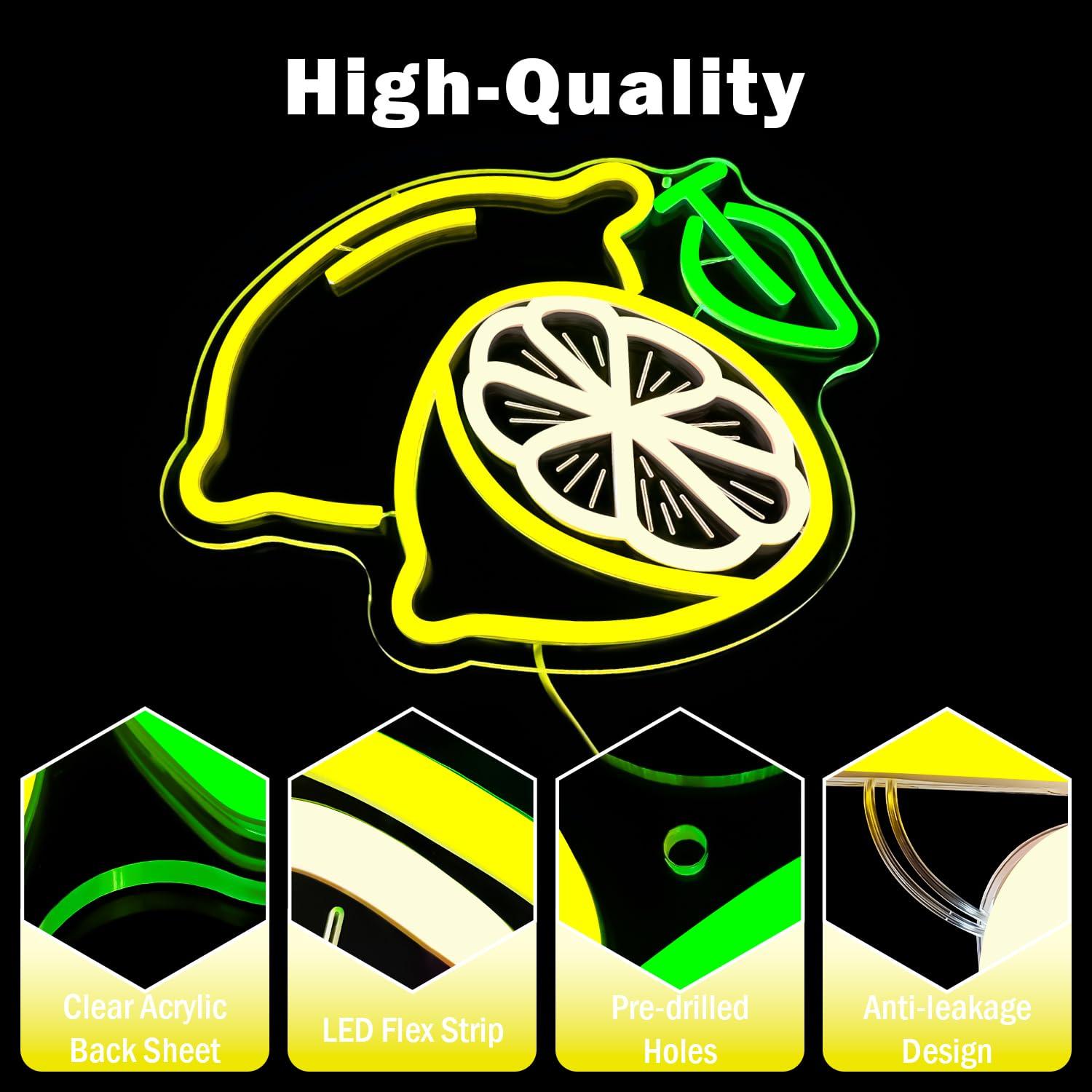 Lemon Neon Sign Dimmable LED L - مراجعة Home Decor Light وسعره