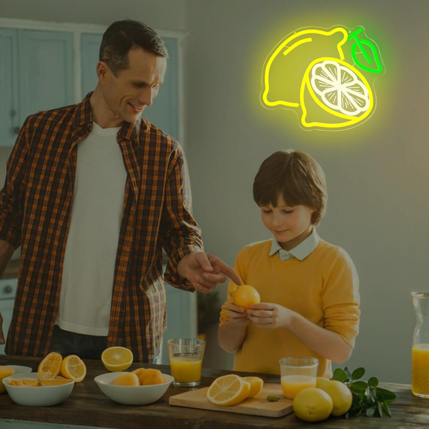 Lemon Neon Sign Dimmable LED L - مراجعة Home Decor Light وسعره