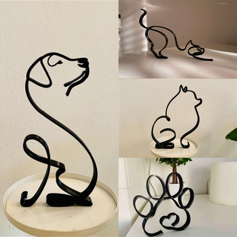 Dog Art Sculpture Metal Dog Ab - مراجعة Home Decor Y2K وسعره